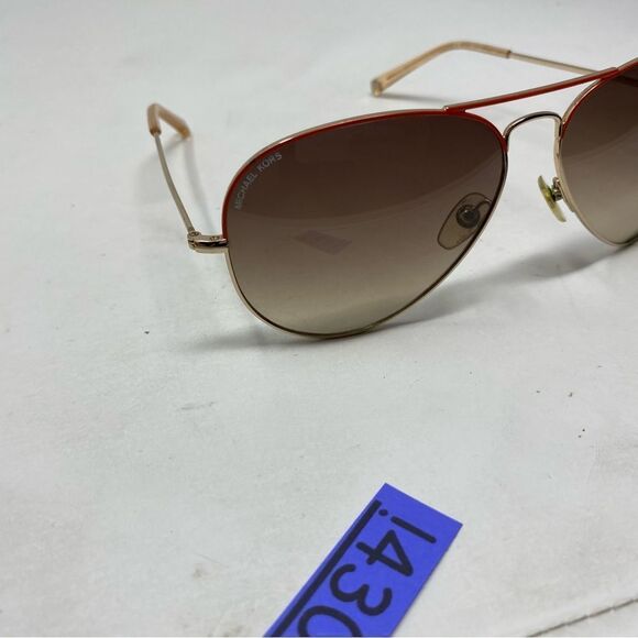 Michael Kors Red and Gold Aviator Sunglasses main image 7